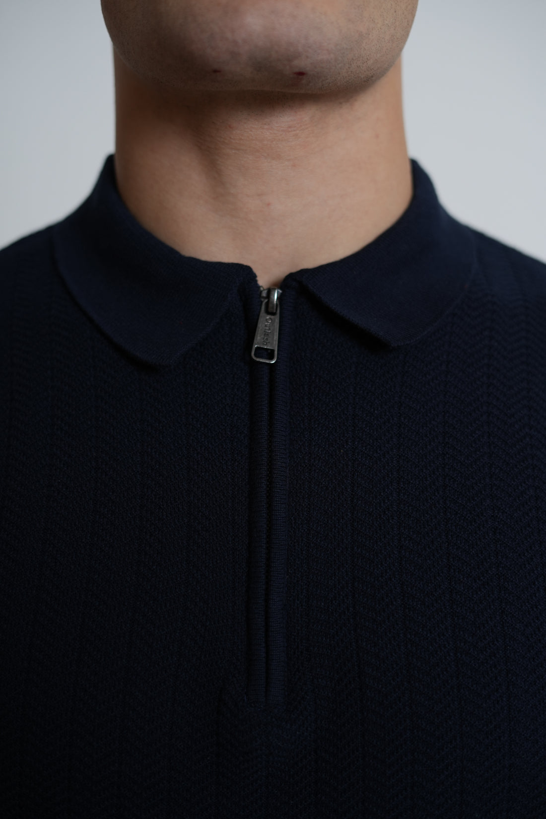 Knitted Jacquard Polo | Men's Premium Knitwear Polo Shirt | Textured Knit Polo