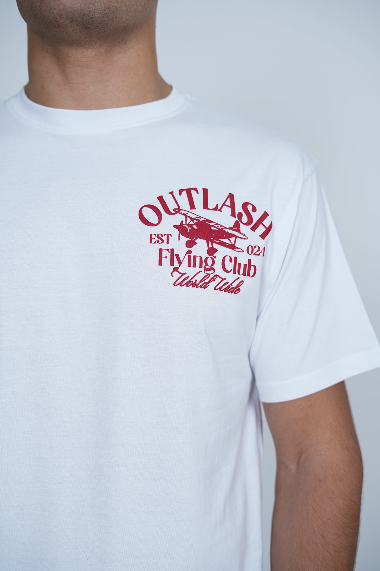 Flying Club T-Shirt | Men's Premium Cotton Graphic Tee | Outlash EST:024 Streetwear
