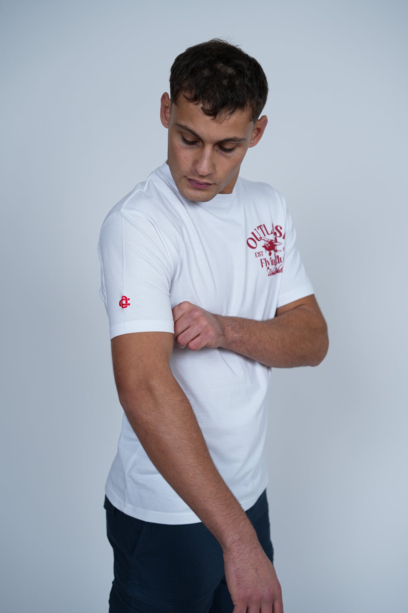 Flying Club T-Shirt | Men's Premium Cotton Graphic Tee | Outlash EST:024 Streetwear