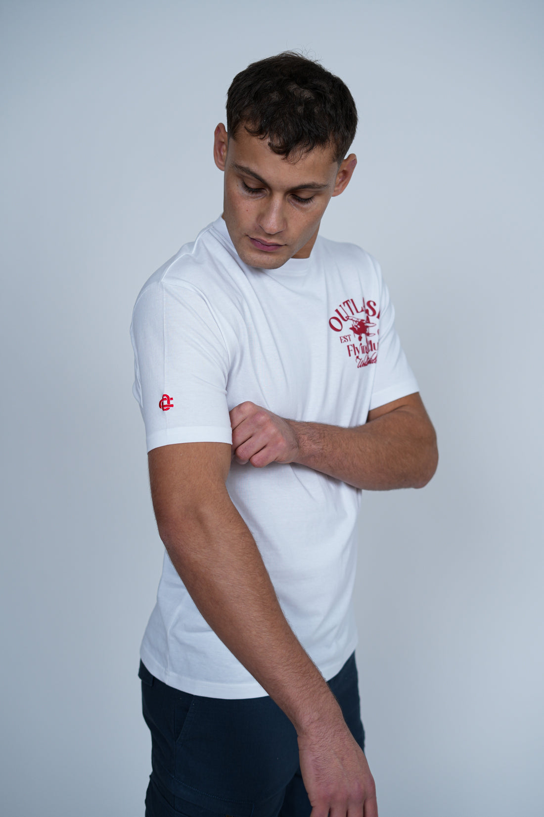 Flying Club T-Shirt | Men's Premium Cotton Graphic Tee | Outlash EST:024 Streetwear