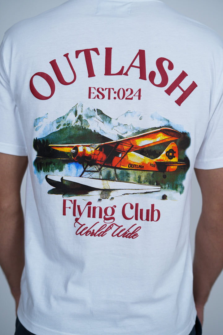 Flying Club T-Shirt | Men's Premium Cotton Graphic Tee | Outlash EST:024 Streetwear