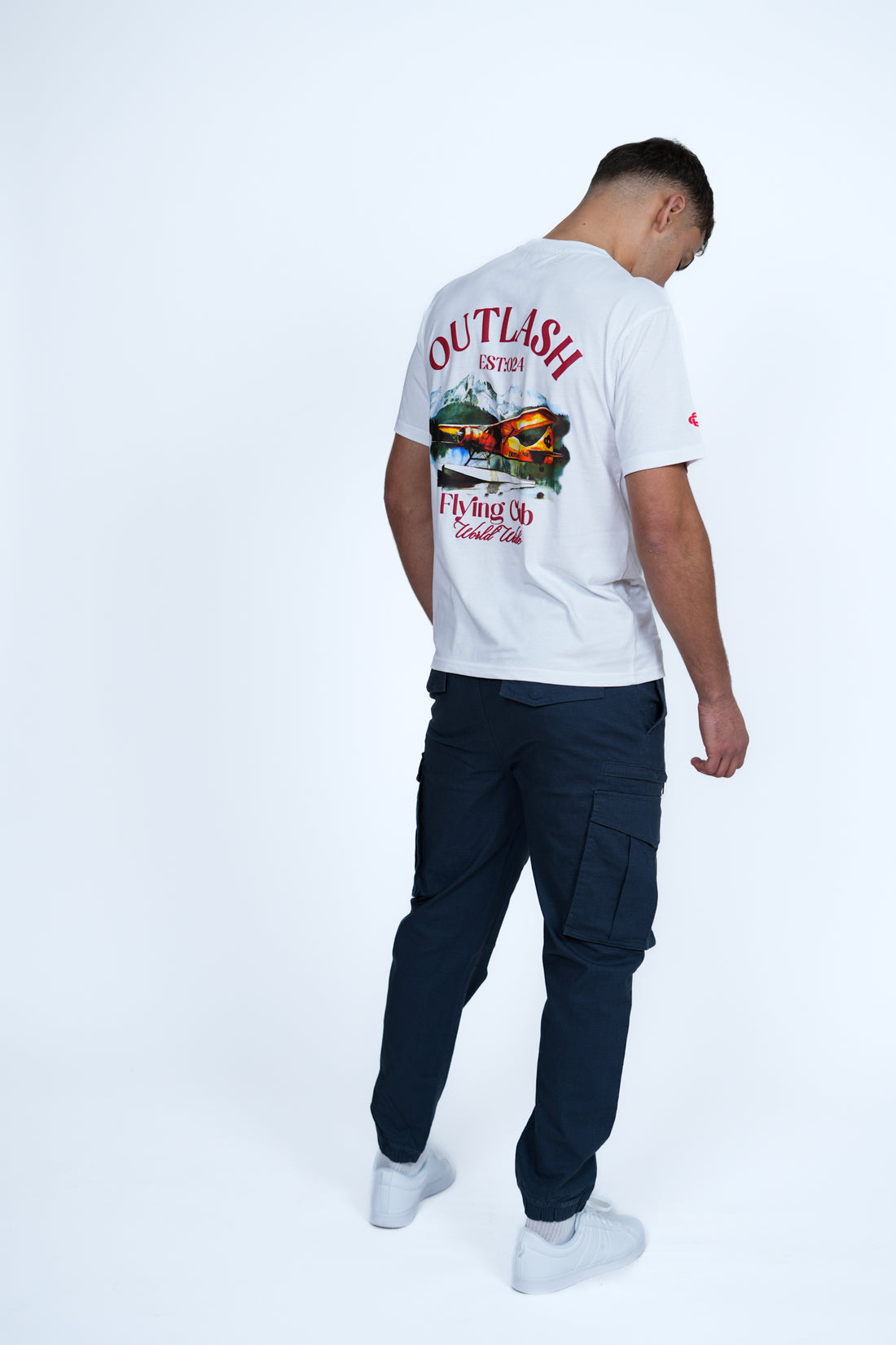 Flying Club T-Shirt | Men's Premium Cotton Graphic Tee | Outlash EST:024 Streetwear