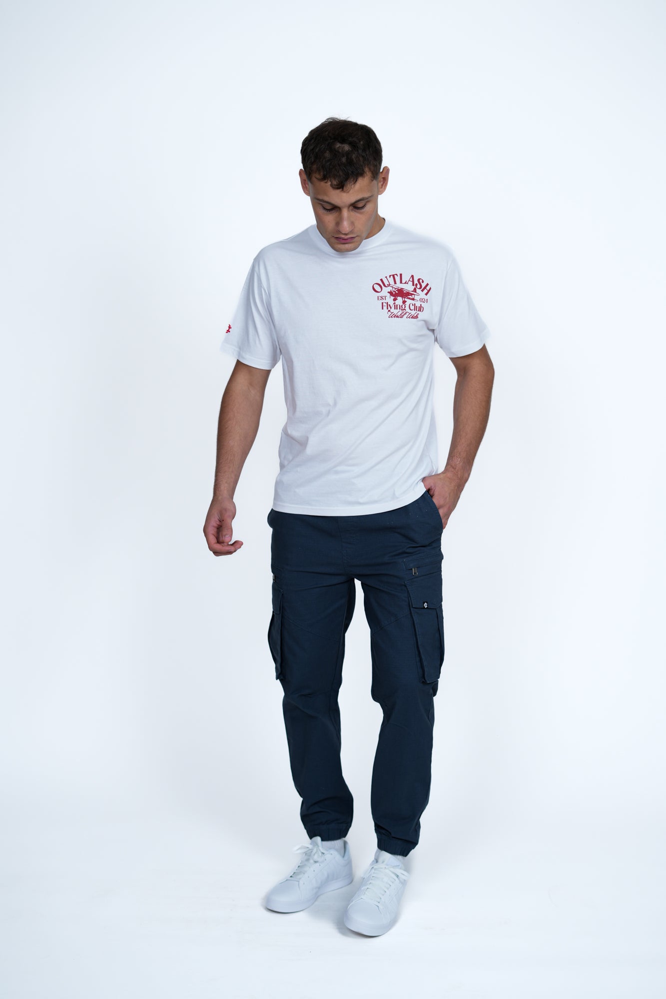 Flying Club T-Shirt | Men's Premium Cotton Graphic Tee | Outlash EST:024 Streetwear