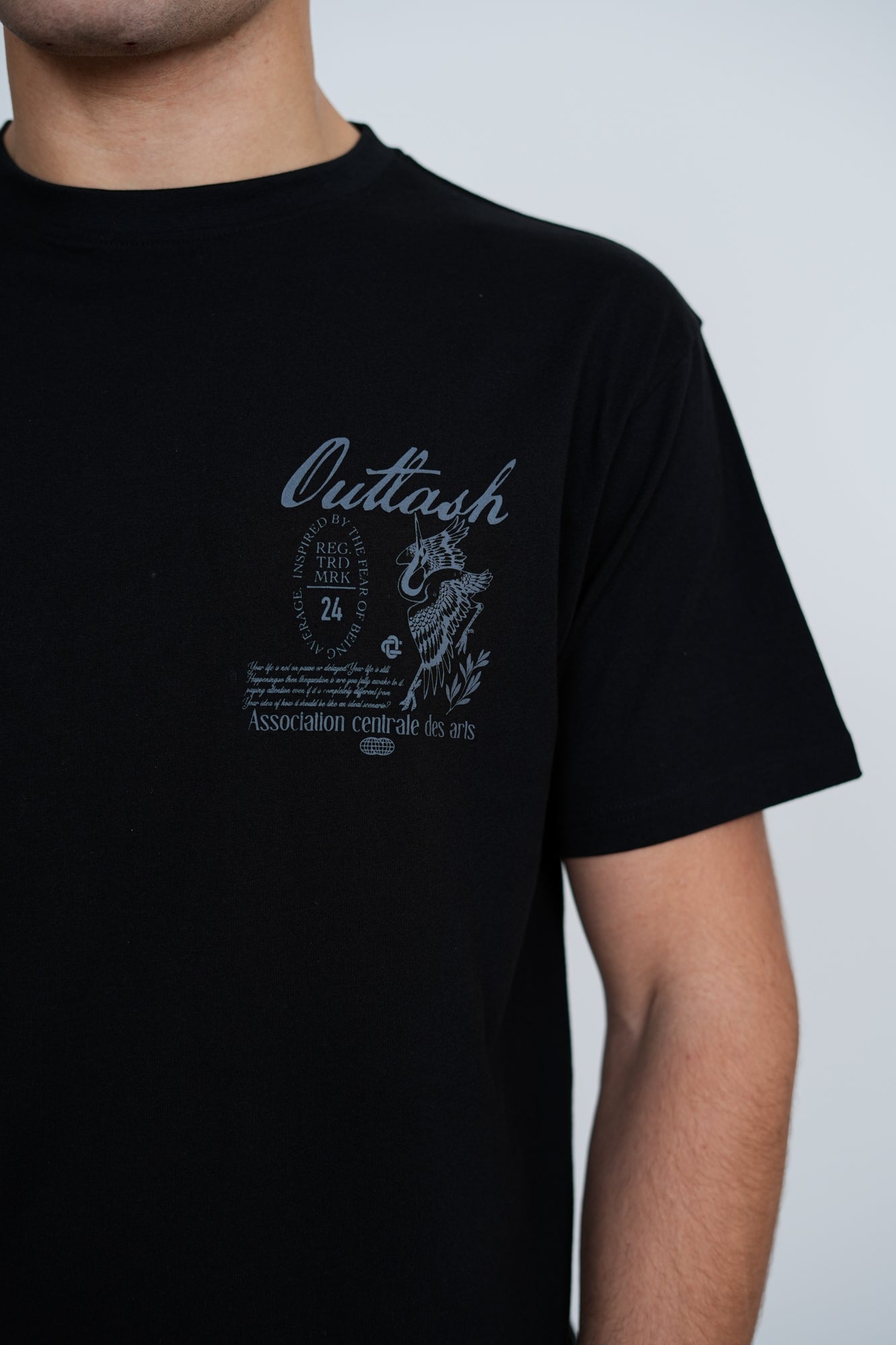 Crane Bird T-Shirt – Men's Graphic Print Premium Cotton Tee