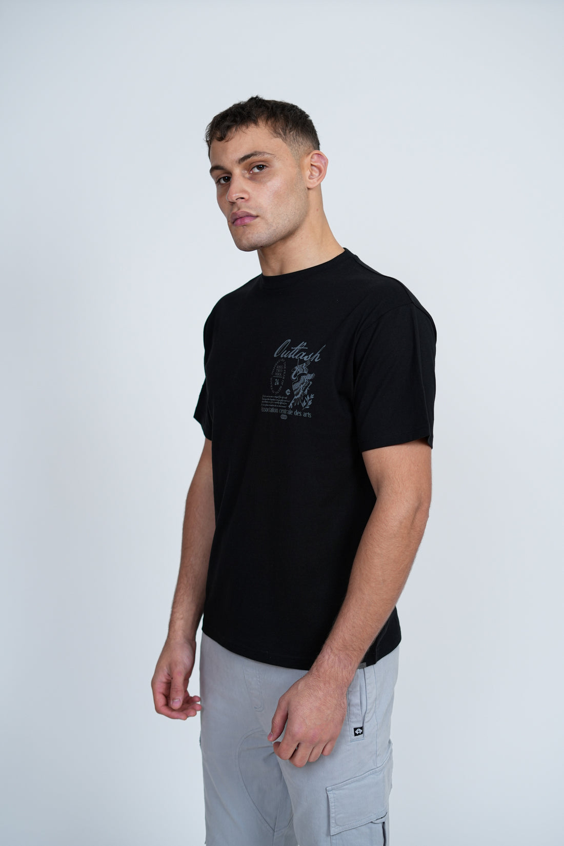 Crane Bird T-Shirt – Men's Graphic Print Premium Cotton Tee
