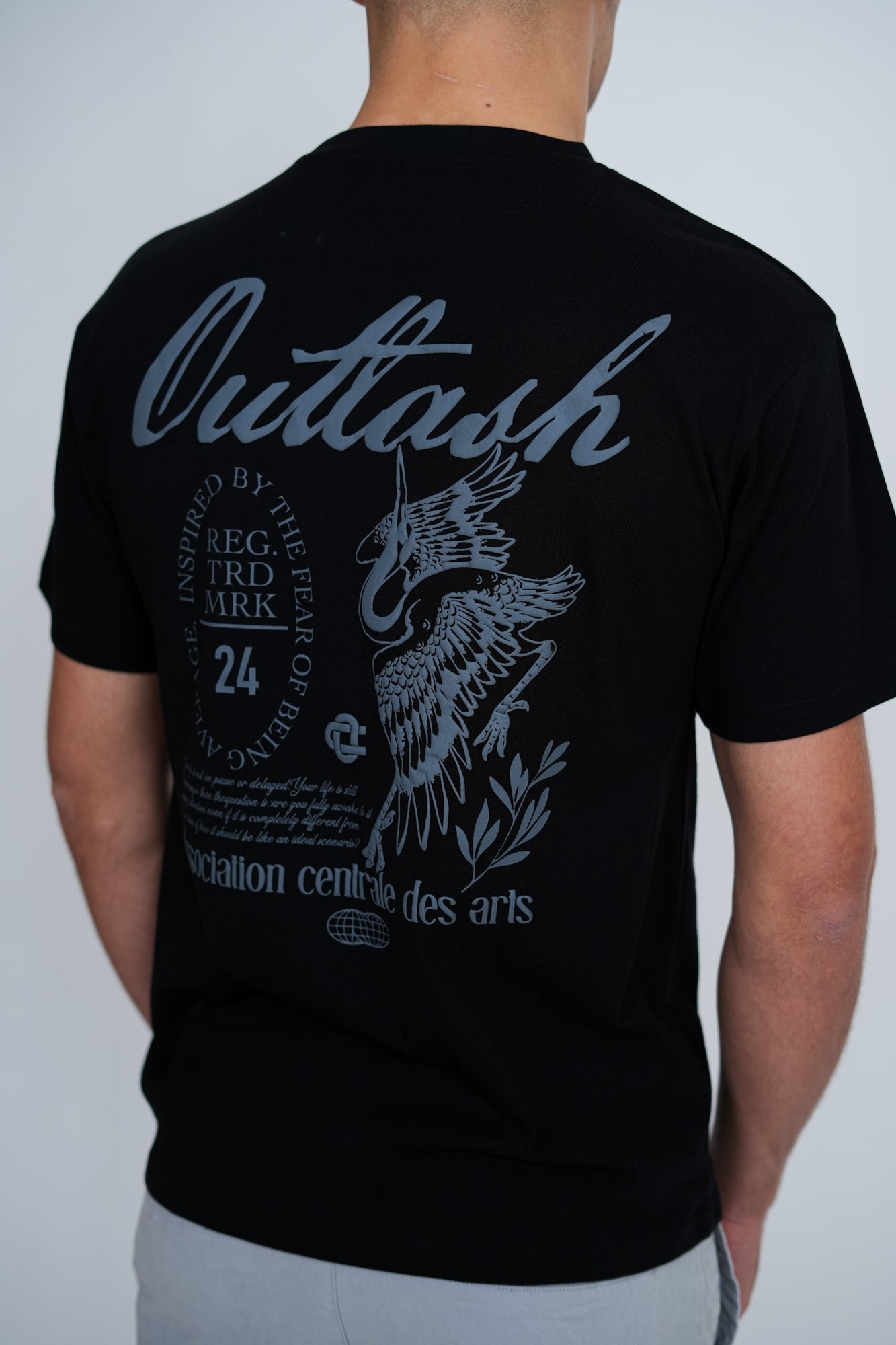Crane Bird T-Shirt – Men's Graphic Print Premium Cotton Tee