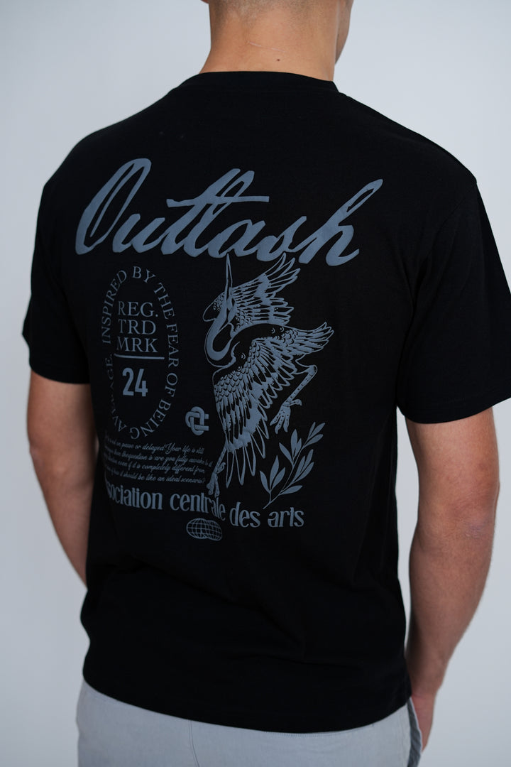 Crane Bird T-Shirt – Men's Graphic Print Premium Cotton Tee