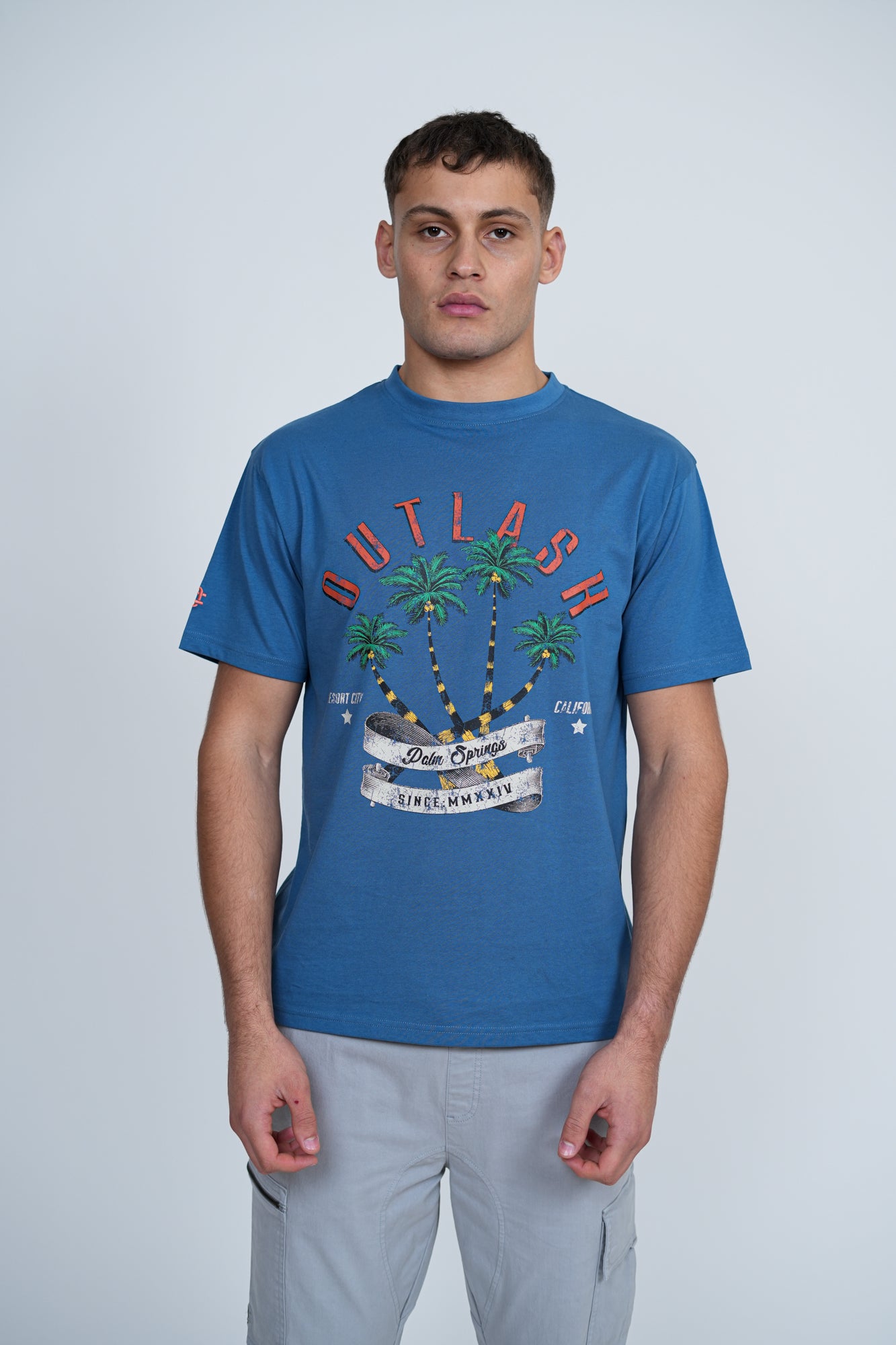 Palm Springs T-Shirt | Men's Premium Cotton Graphic Tee | Outlash California Streetwear