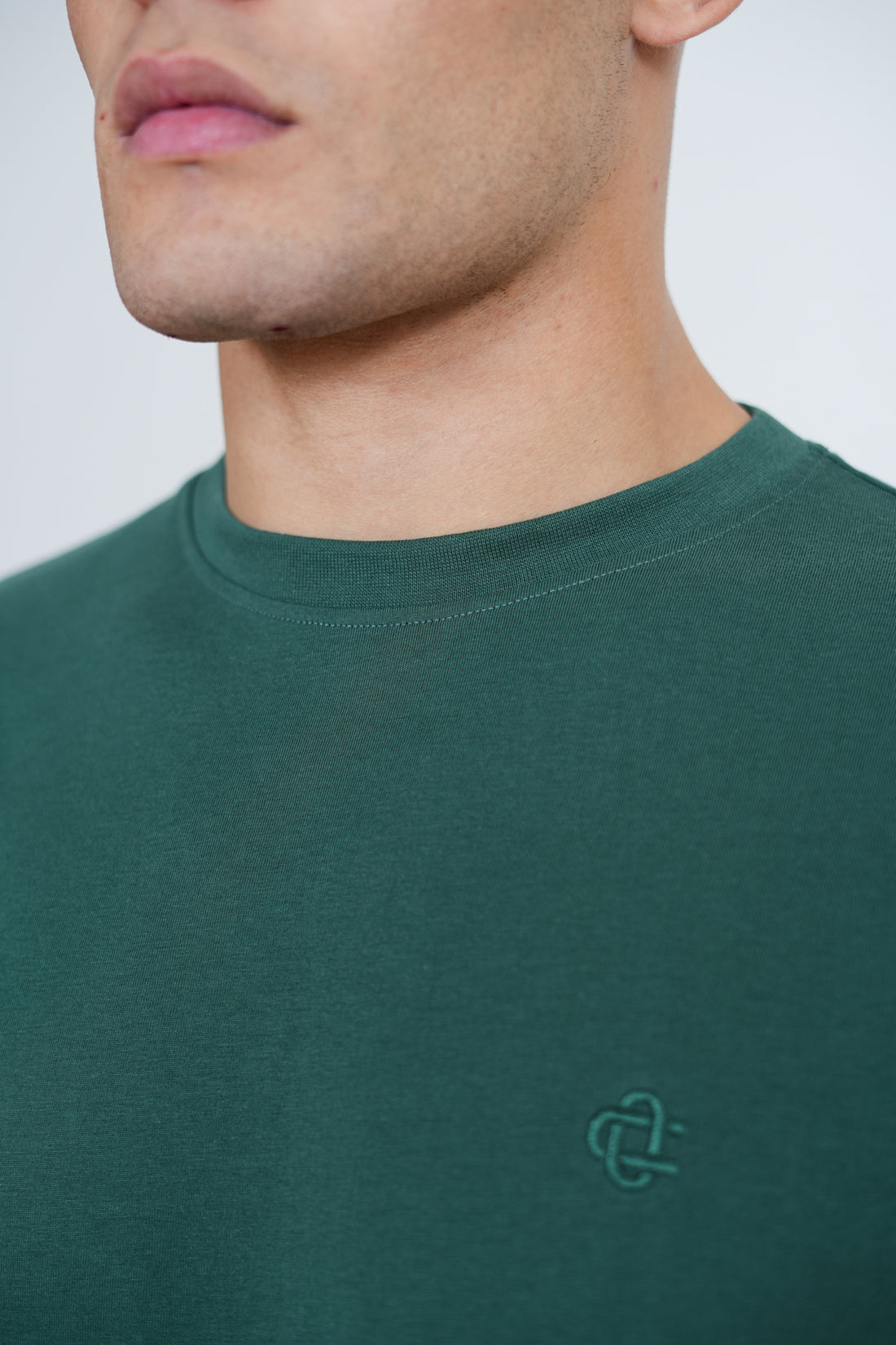 Basic Logo T-Shirt – Men's Premium Cotton Embroidered Tee