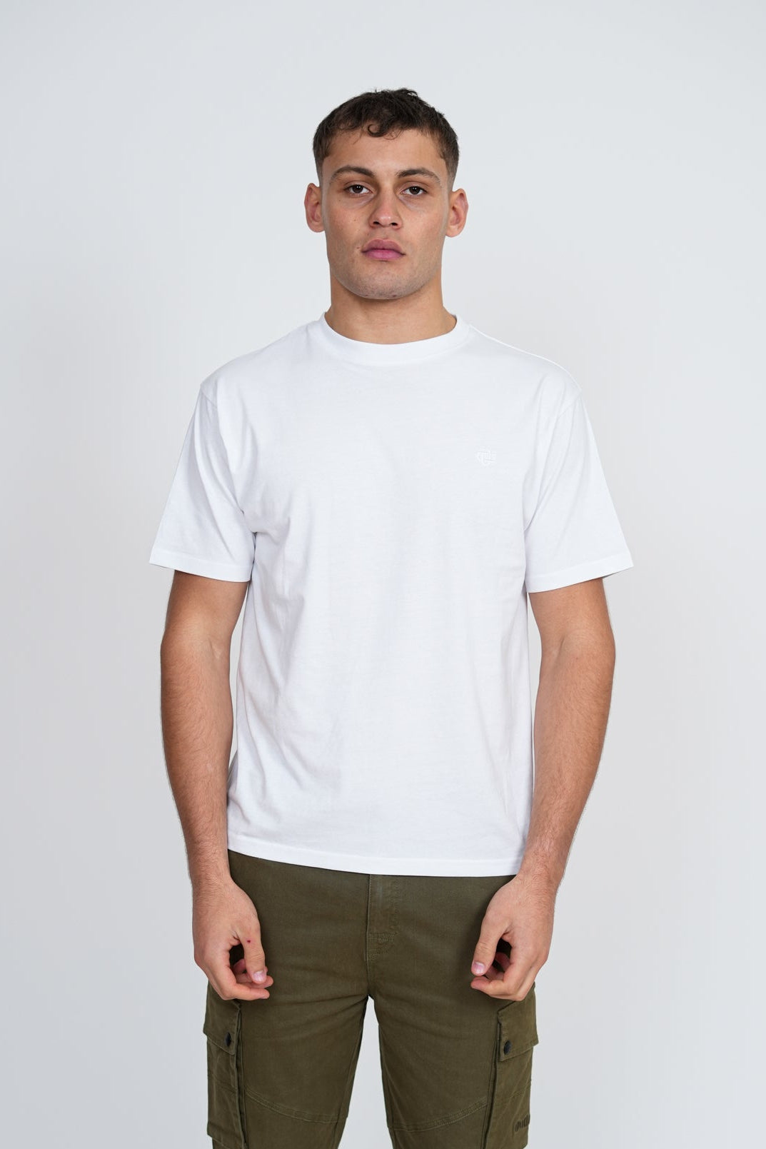 Basic Logo T-Shirt – Men's Premium Cotton Embroidered Tee