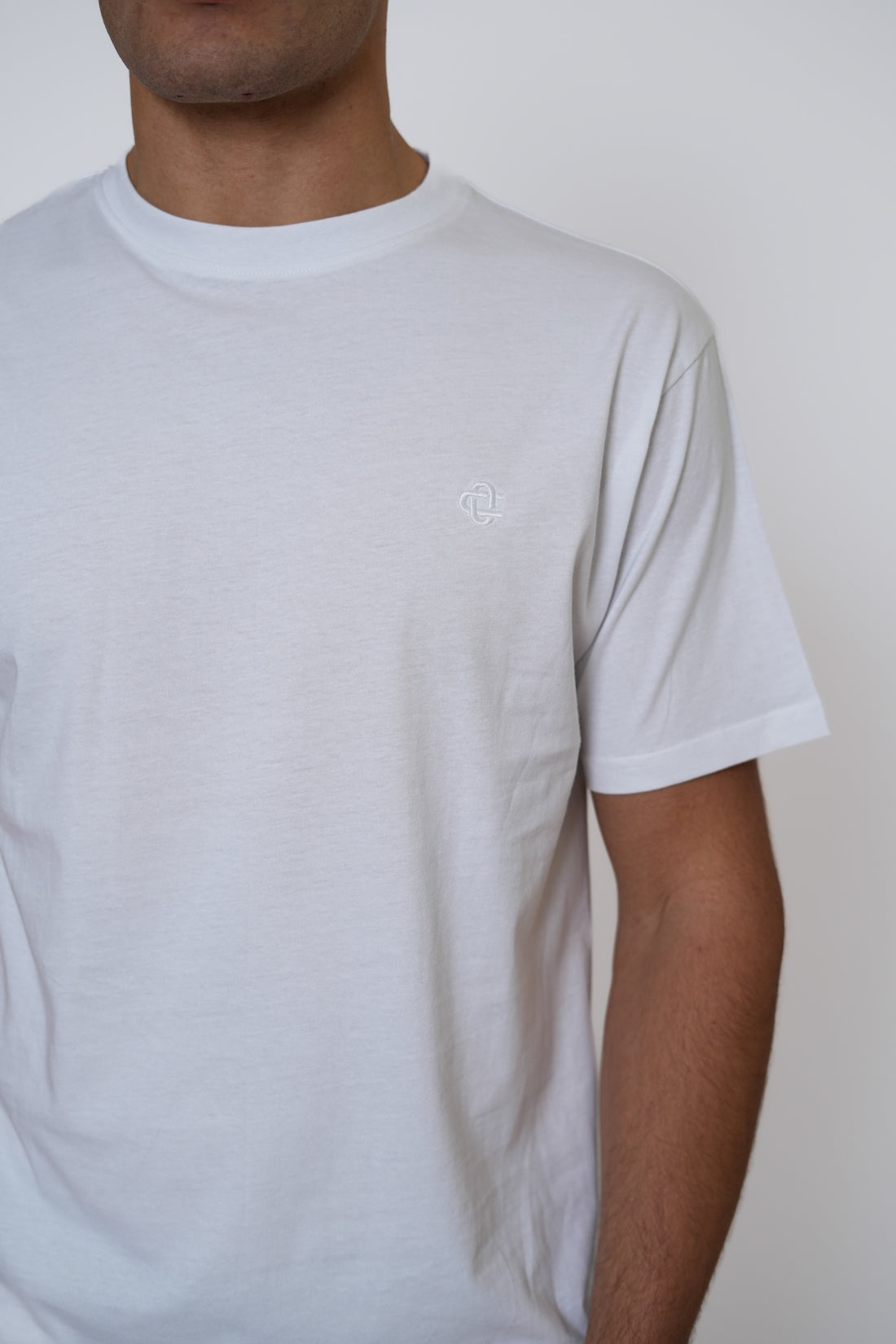 Basic Logo T-Shirt – Men's Premium Cotton Embroidered Tee