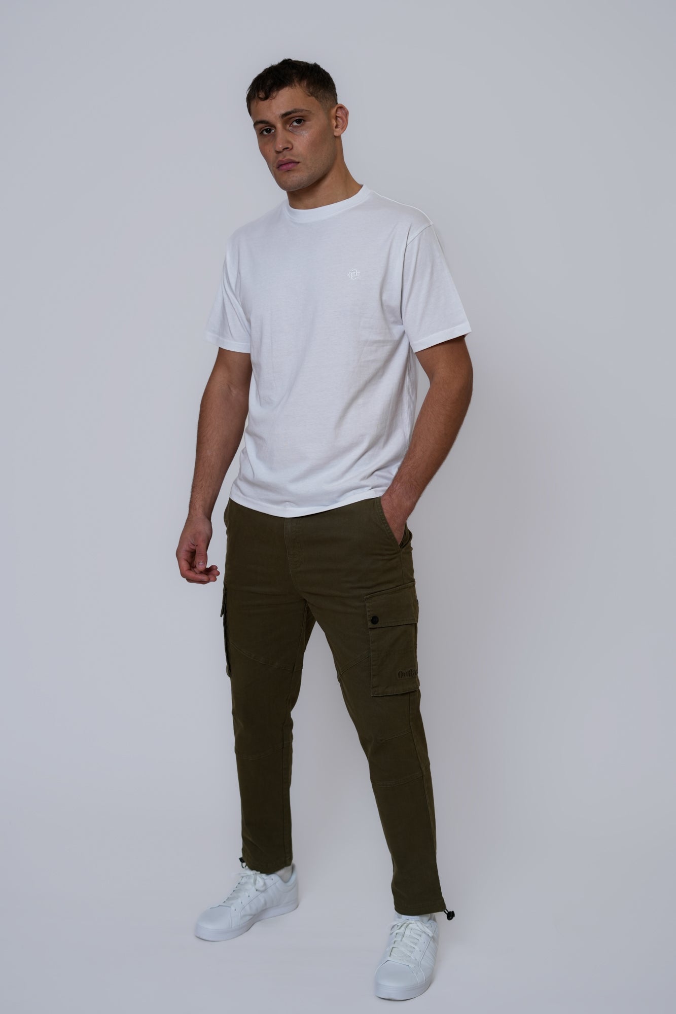 Basic Logo T-Shirt – Men's Premium Cotton Embroidered Tee