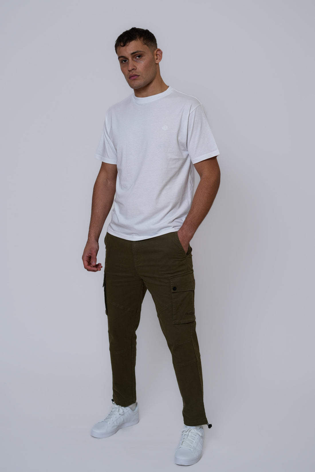 Basic Logo T-Shirt – Men's Premium Cotton Embroidered Tee