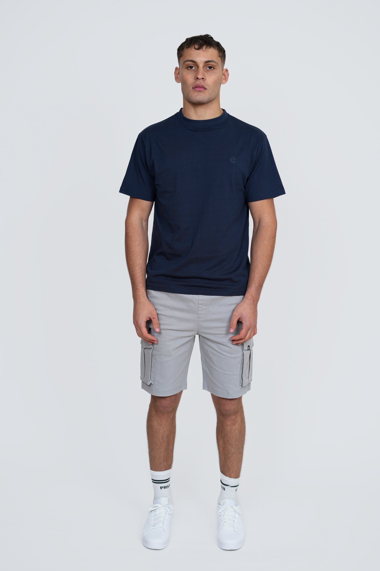 Basic Logo T-Shirt – Men's Premium Cotton Embroidered Tee