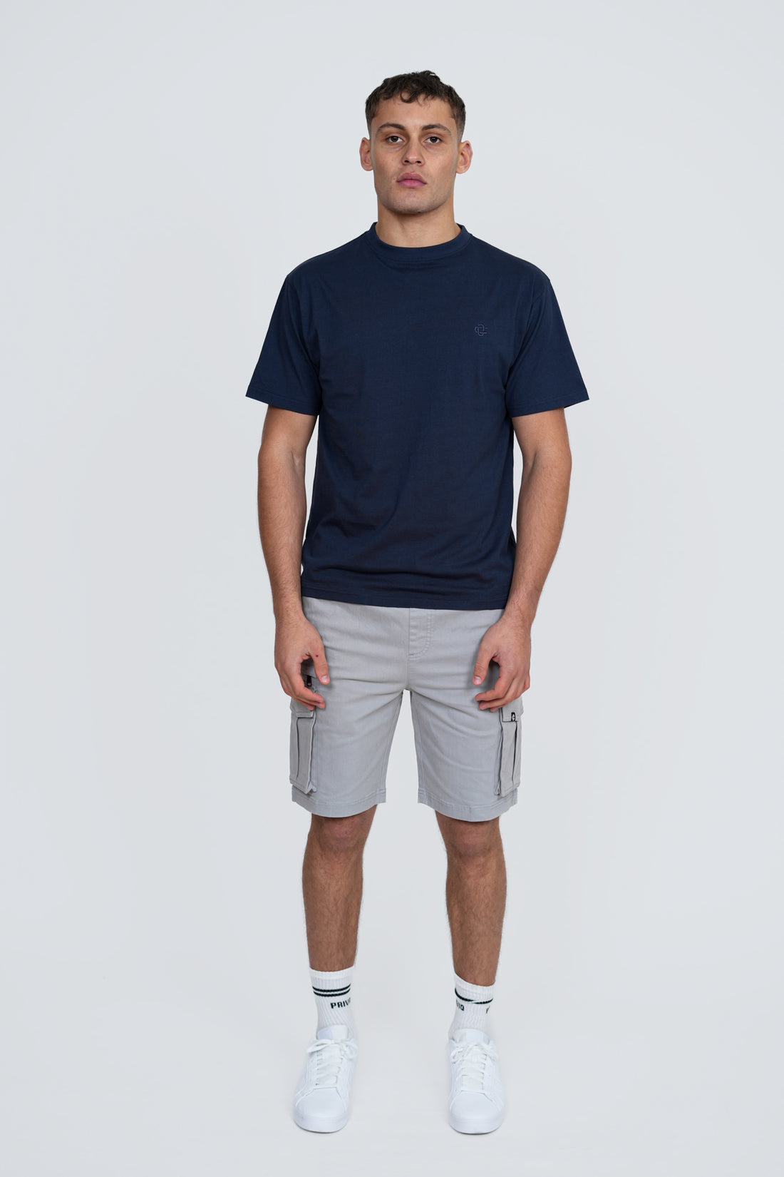 Basic Logo T-Shirt – Men's Premium Cotton Embroidered Tee