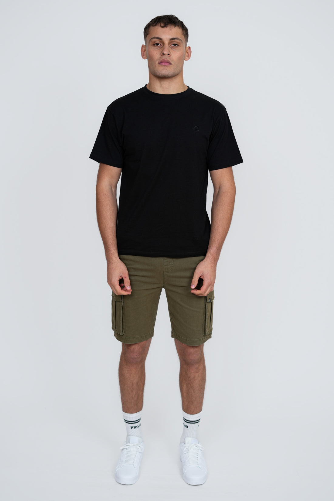 Basic Logo T-Shirt – Men's Premium Cotton Embroidered Tee