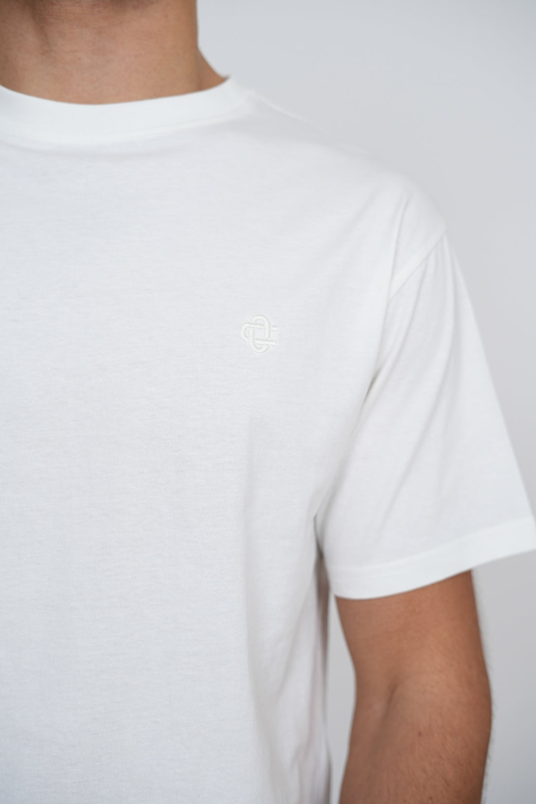 Basic Logo T-Shirt – Men's Premium Cotton Embroidered Tee
