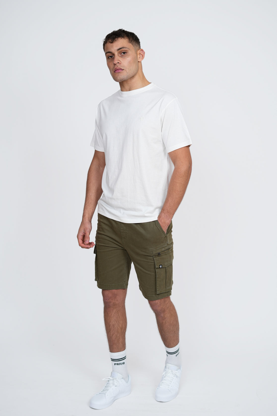 Basic Logo T-Shirt – Men's Premium Cotton Embroidered Tee