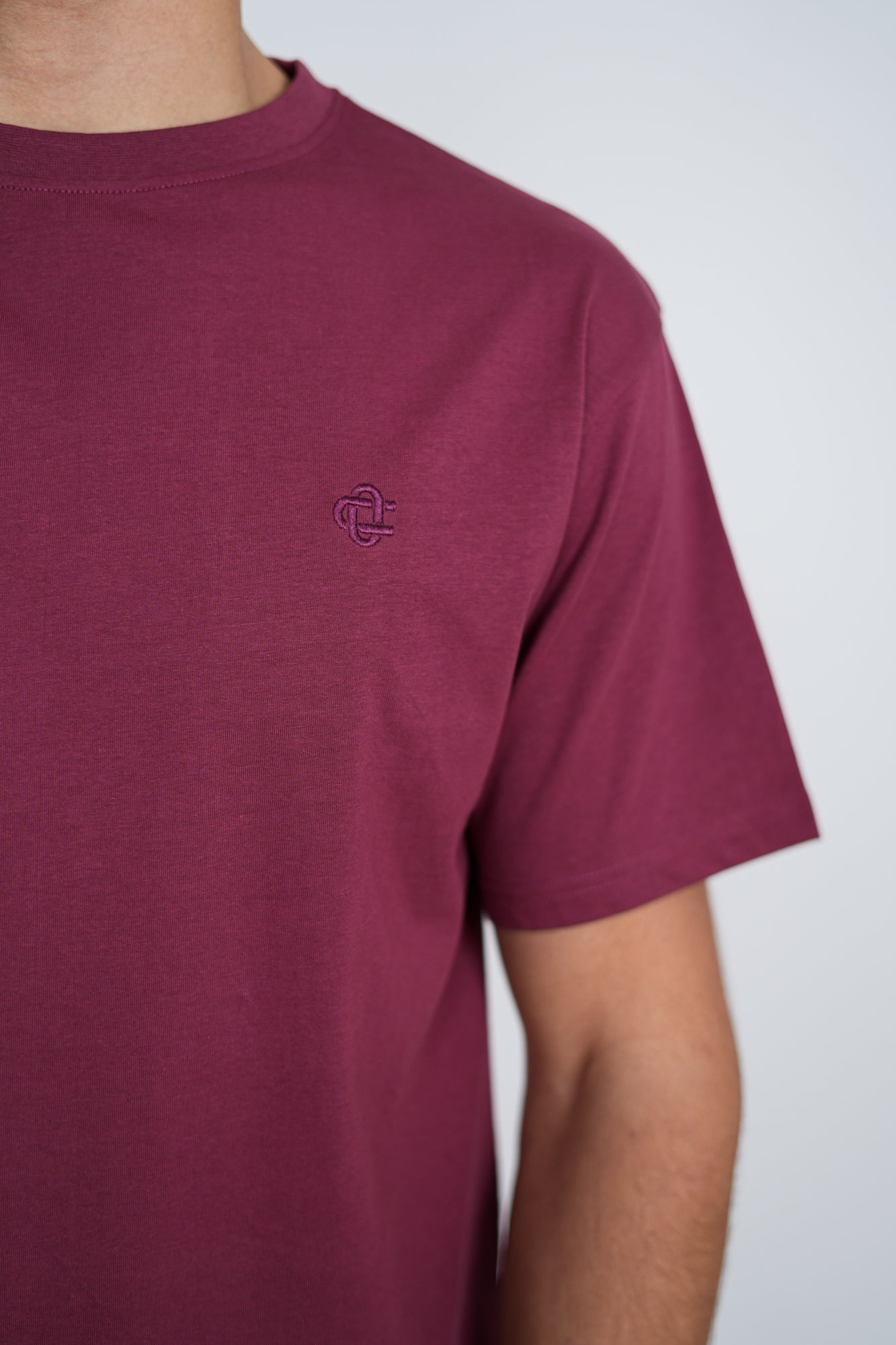 Basic Logo T-Shirt – Men's Premium Cotton Embroidered Tee