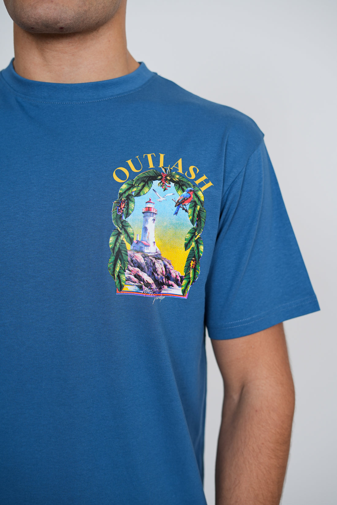Mediterranean Paradise T-Shirt | Men's Premium Cotton Graphic Tee | Outlash Tropical Streetwear