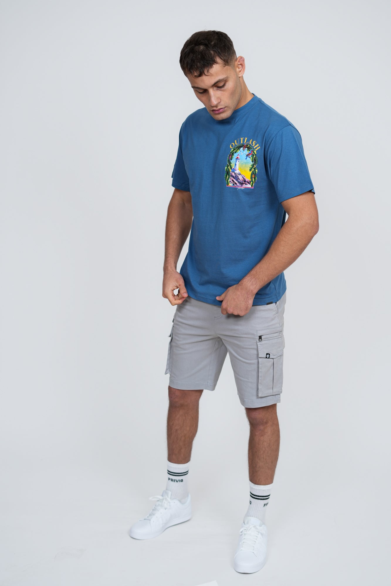Mediterranean Paradise T-Shirt | Men's Premium Cotton Graphic Tee | Outlash Tropical Streetwear