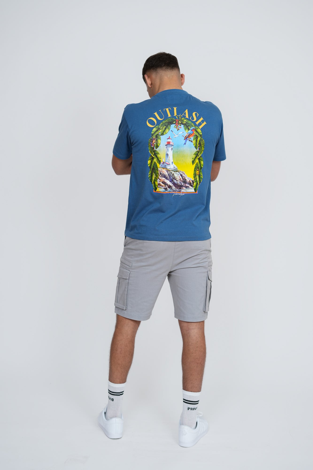 Mediterranean Paradise T-Shirt | Men's Premium Cotton Graphic Tee | Outlash Tropical Streetwear