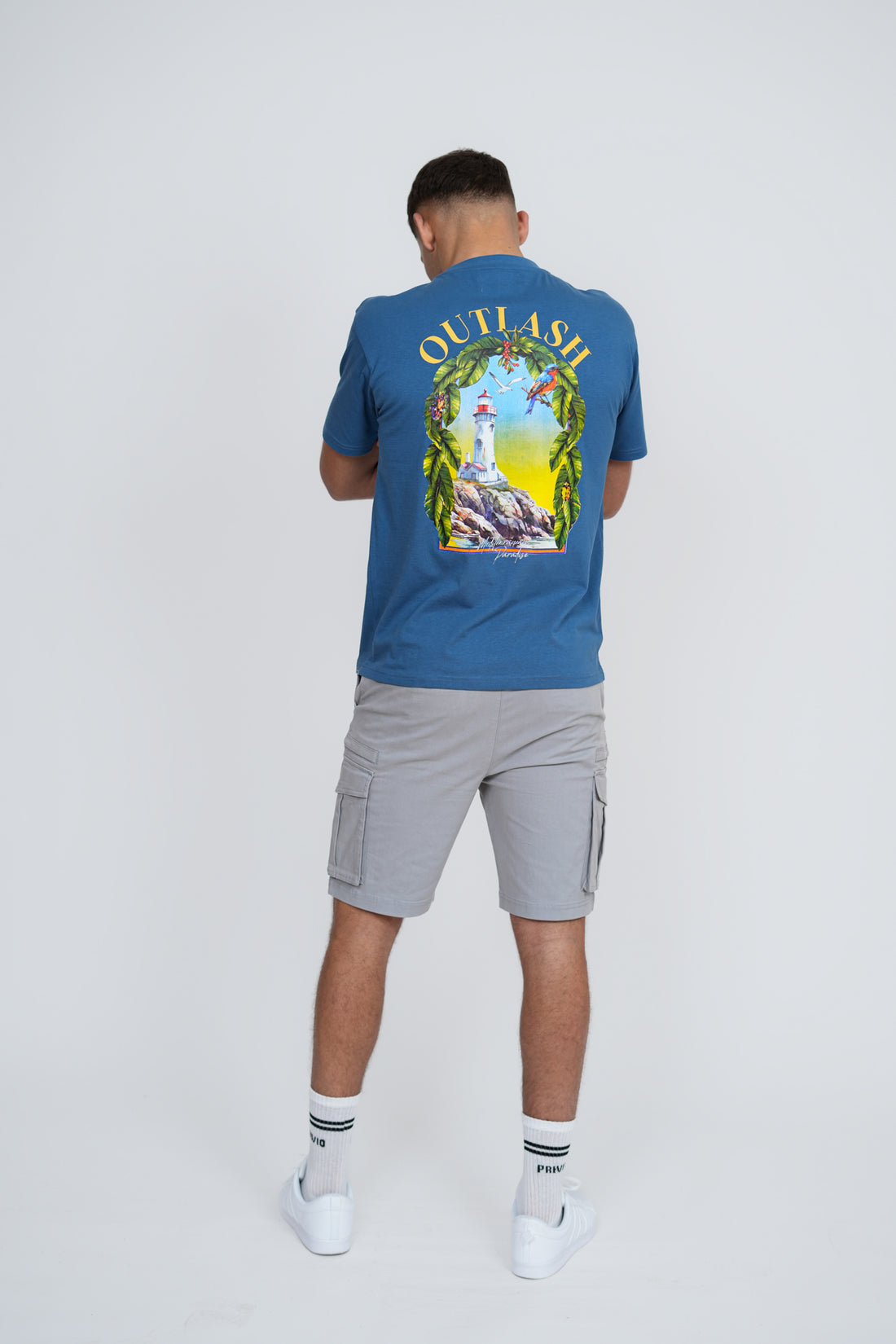 Mediterranean Paradise T-Shirt | Men's Premium Cotton Graphic Tee | Outlash Tropical Streetwear