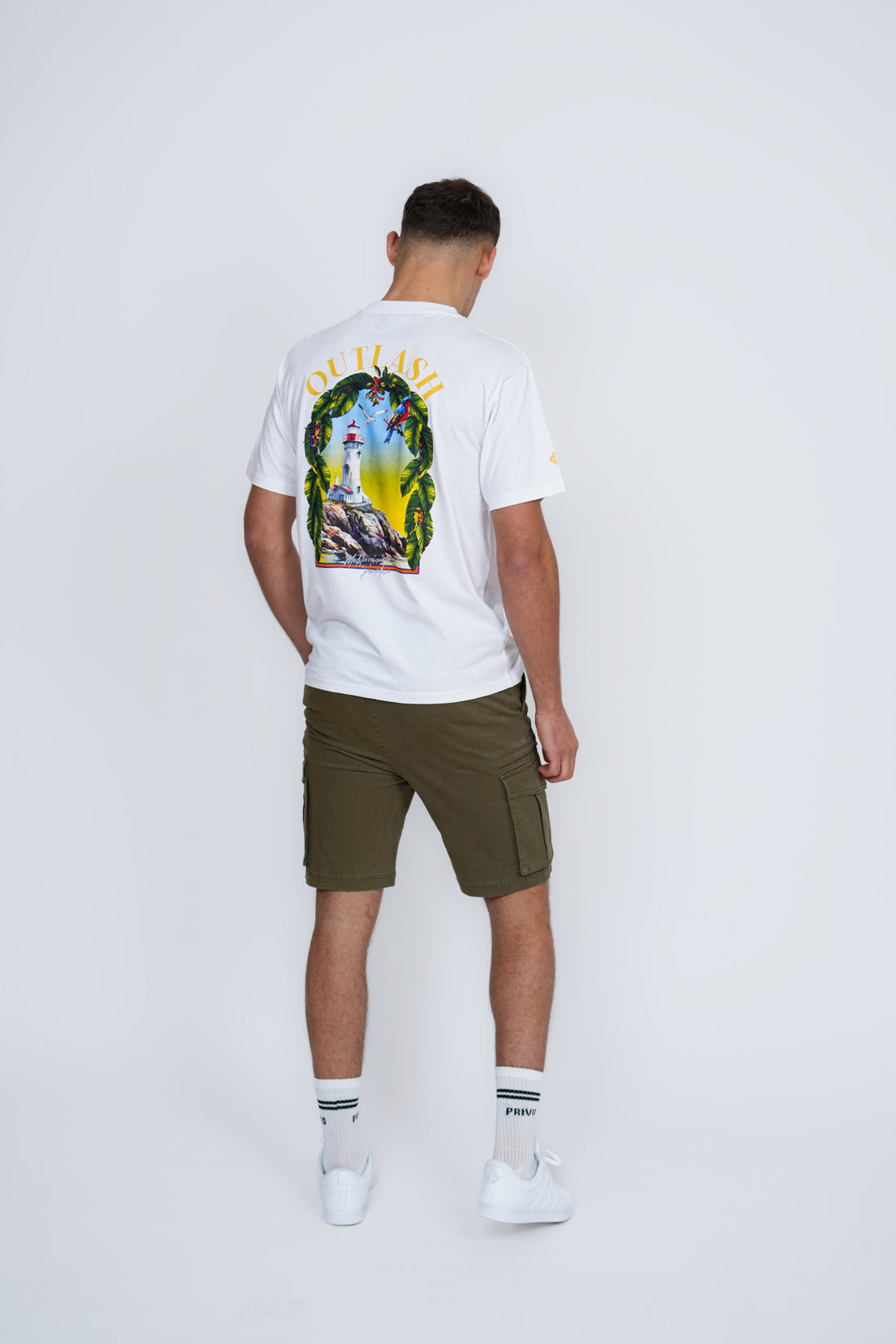 Mediterranean Paradise T-Shirt | Men's Premium Cotton Graphic Tee | Outlash Tropical Streetwear