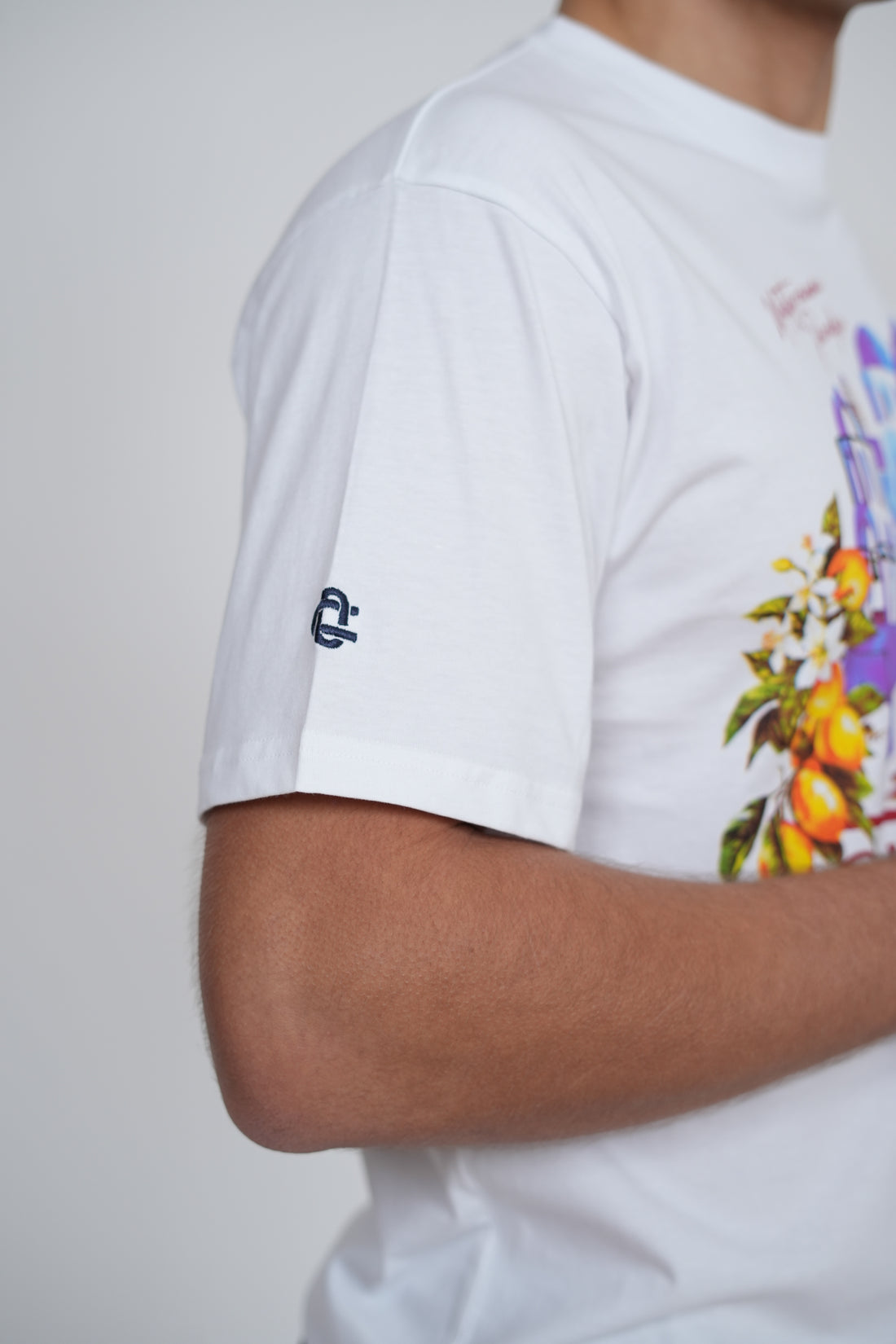 Mediterranean City T-Shirt | Men's Premium Cotton Graphic Tee | Outlash Santorini Streetwear