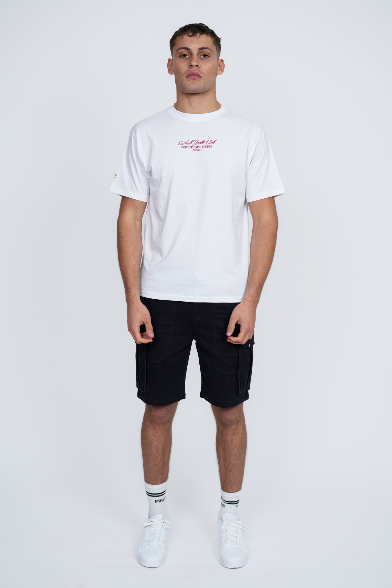 Yacht Club T-Shirt | Men's Premium Cotton Graphic Tee | Embroidered Logo Luxury Streetwear