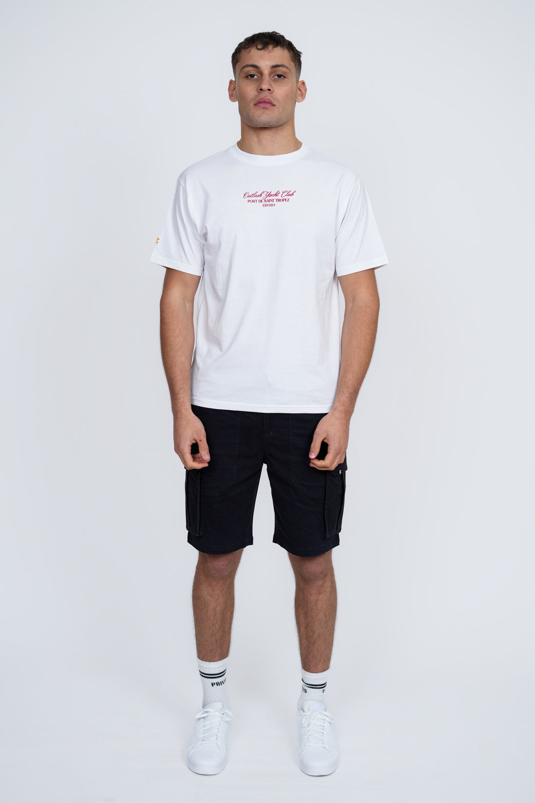 Yacht Club T-Shirt | Men's Premium Cotton Graphic Tee | Embroidered Logo Luxury Streetwear