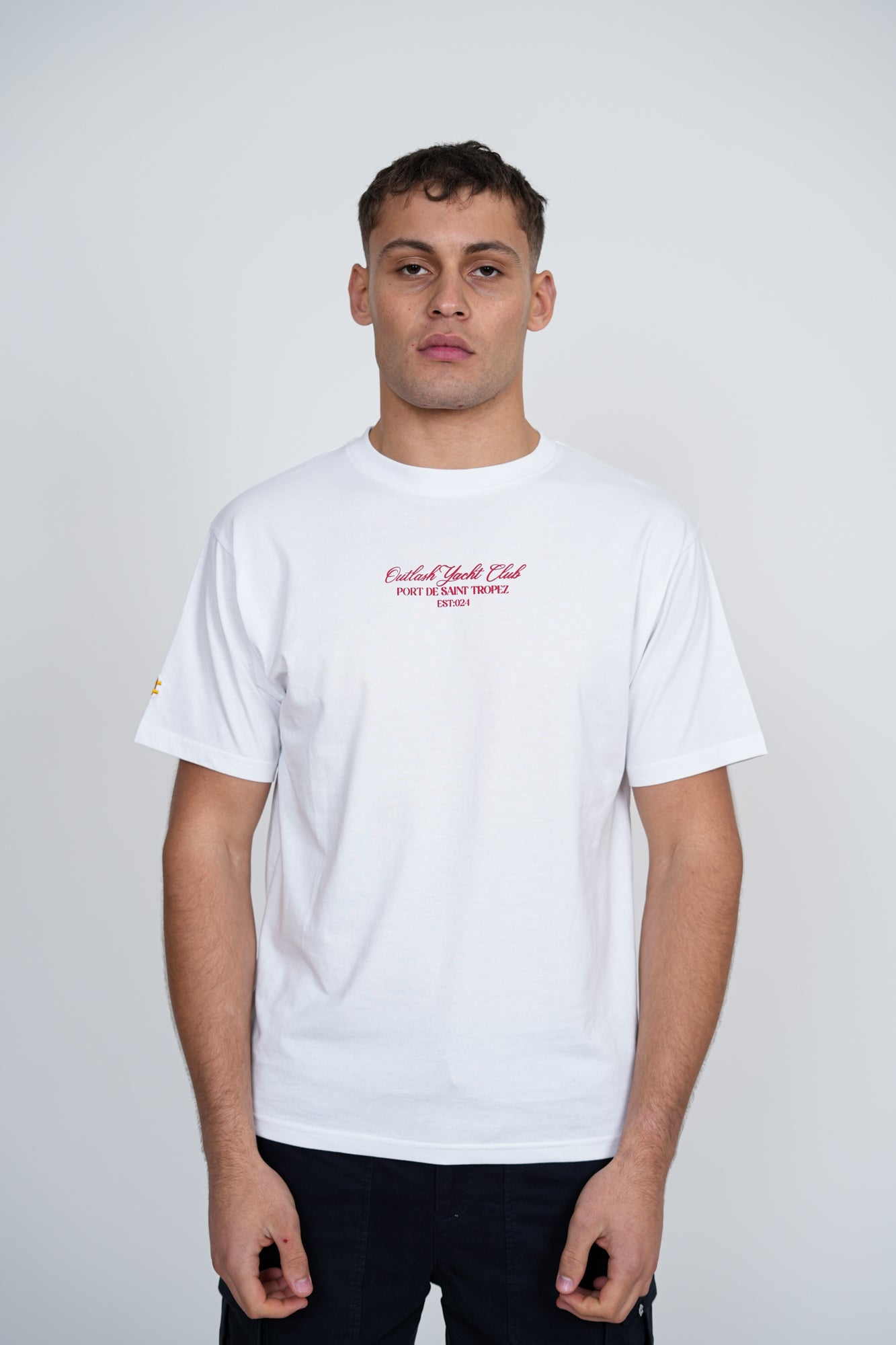 Yacht Club T-Shirt | Men's Premium Cotton Graphic Tee | Embroidered Logo Luxury Streetwear