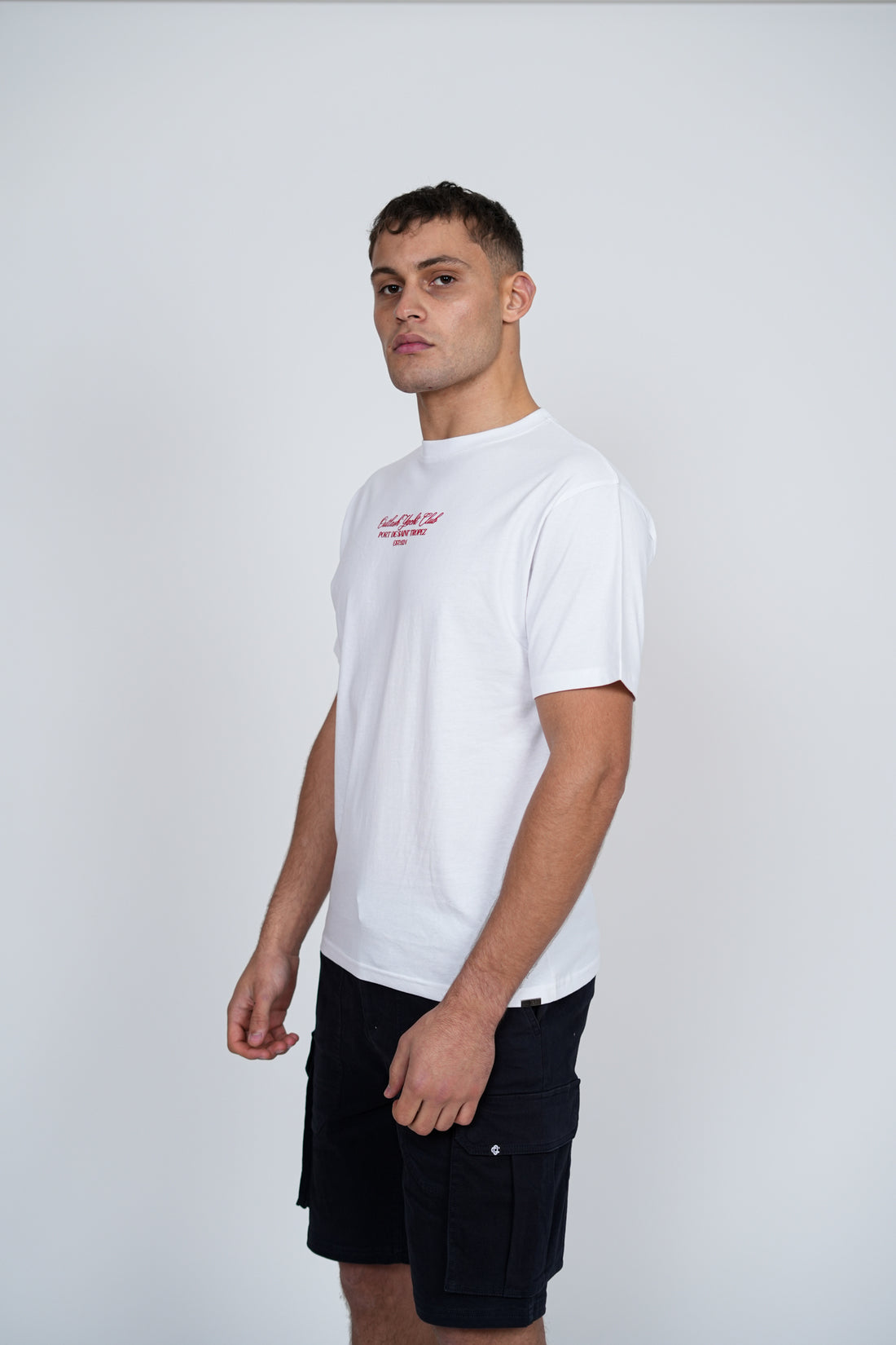 Yacht Club T-Shirt | Men's Premium Cotton Graphic Tee | Embroidered Logo Luxury Streetwear
