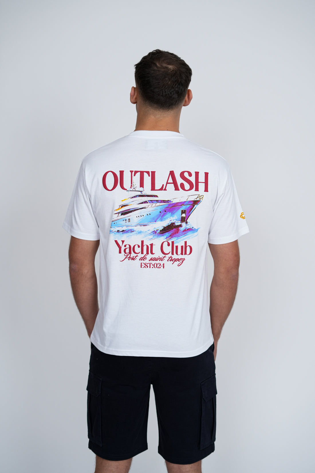 Yacht Club T-Shirt | Men's Premium Cotton Graphic Tee | Embroidered Logo Luxury Streetwear