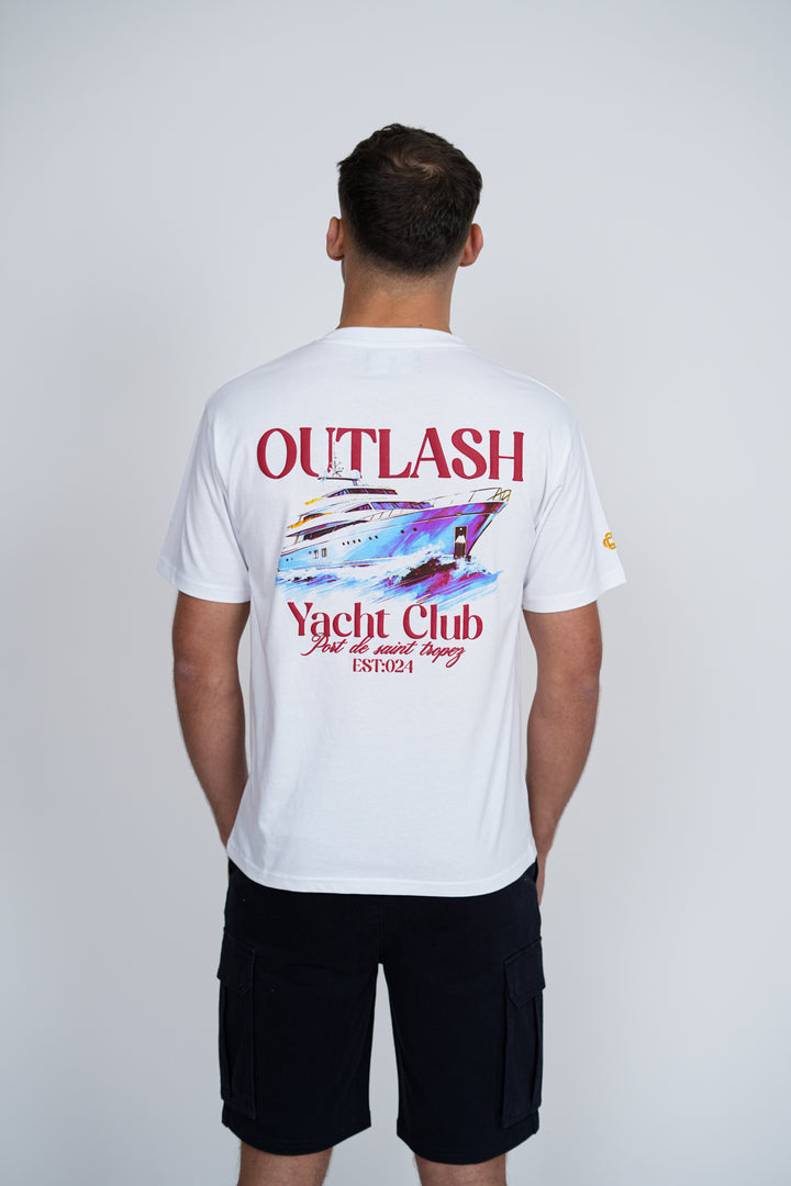 Yacht Club T-Shirt | Men's Premium Cotton Graphic Tee | Embroidered Logo Luxury Streetwear