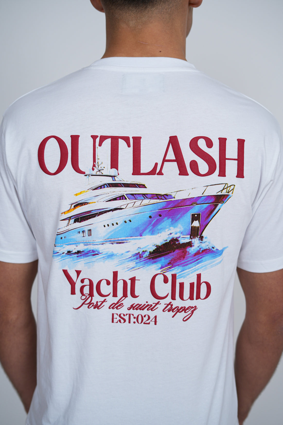 Yacht Club T-Shirt | Men's Premium Cotton Graphic Tee | Embroidered Logo Luxury Streetwear