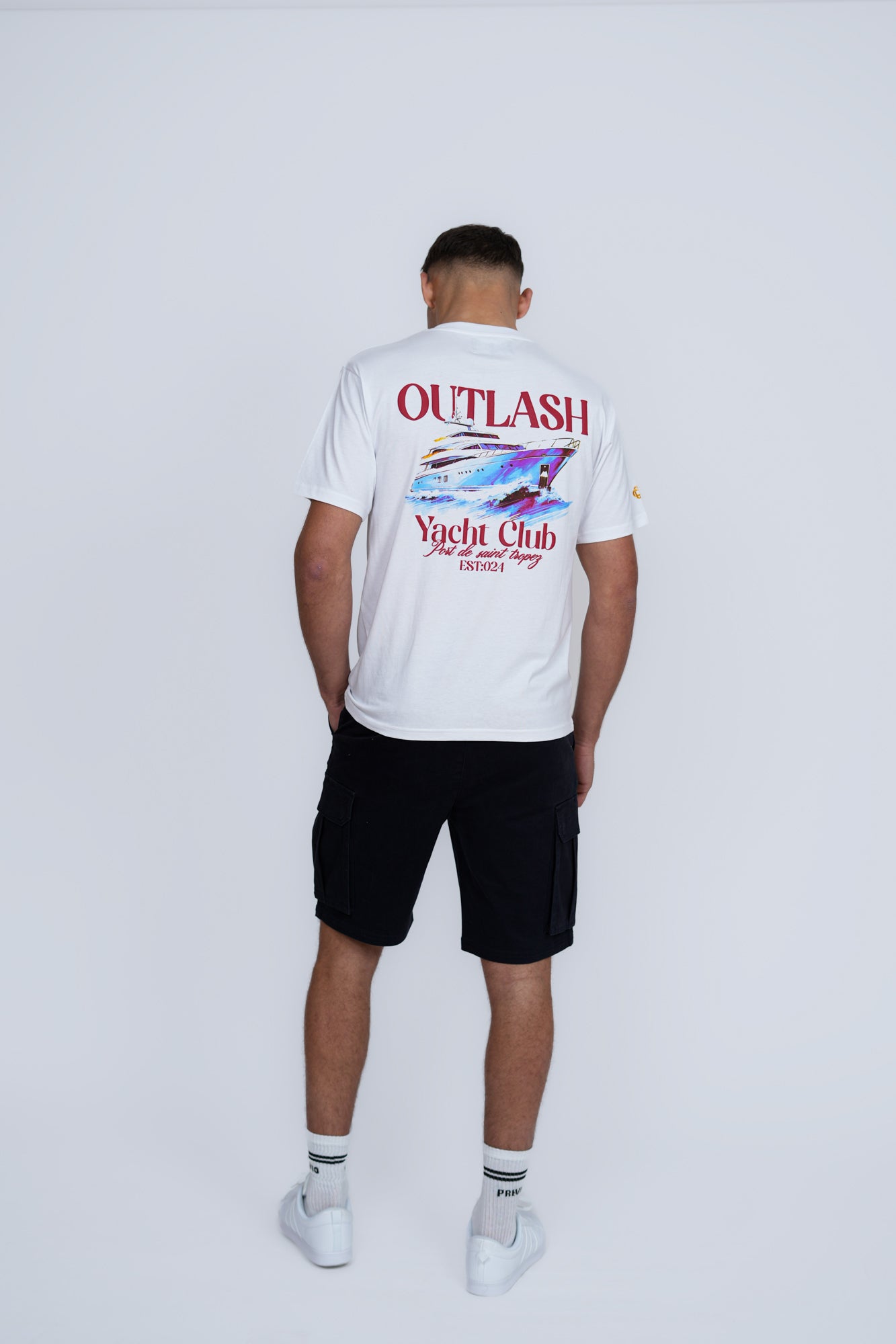 Yacht Club T-Shirt | Men's Premium Cotton Graphic Tee | Embroidered Logo Luxury Streetwear