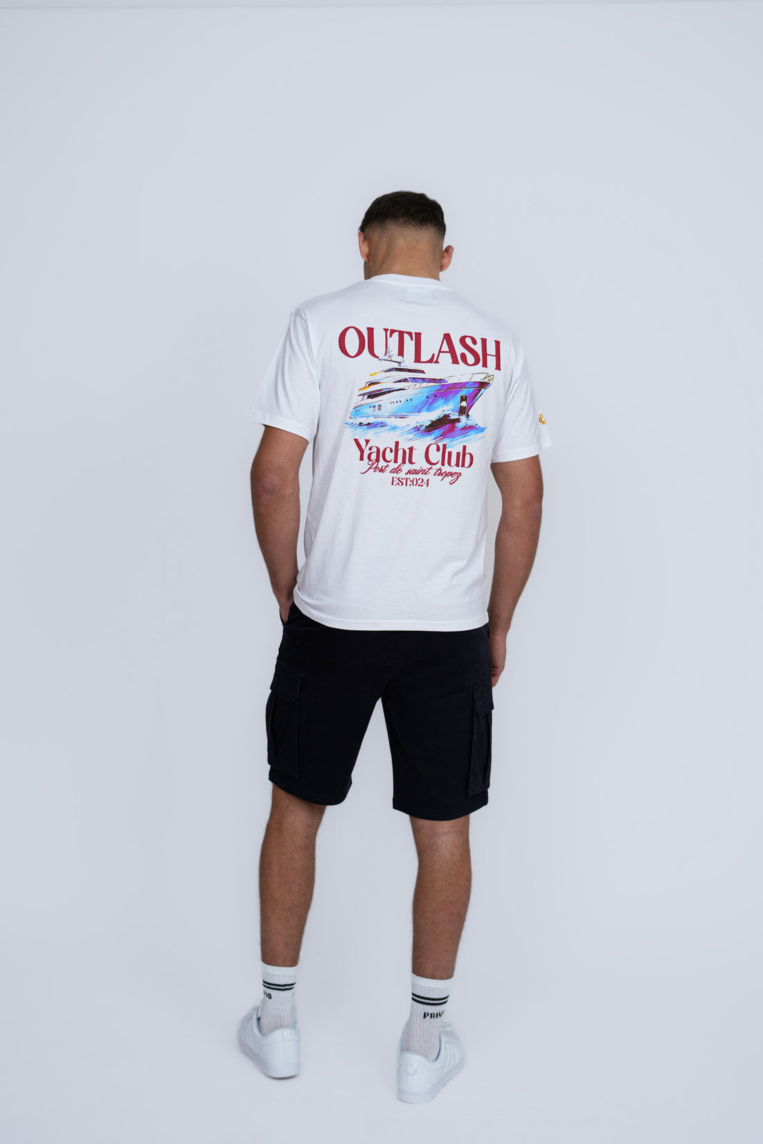 Yacht Club T-Shirt | Men's Premium Cotton Graphic Tee | Embroidered Logo Luxury Streetwear