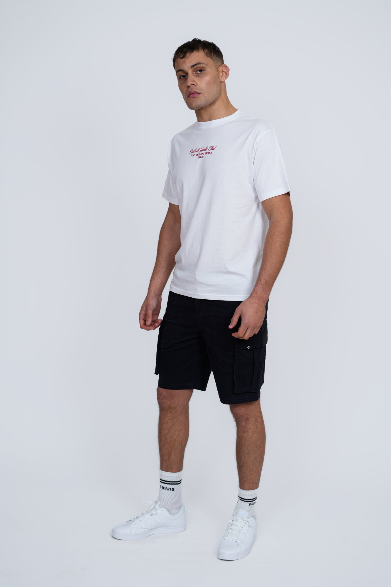 Yacht Club T-Shirt | Men's Premium Cotton Graphic Tee | Embroidered Logo Luxury Streetwear